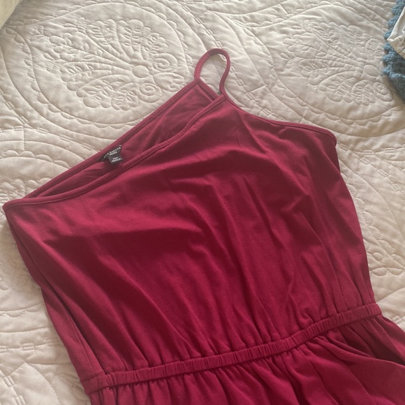 Ann Taylor Medium Petite single shoulder strap red dress - Picture 3 of 4